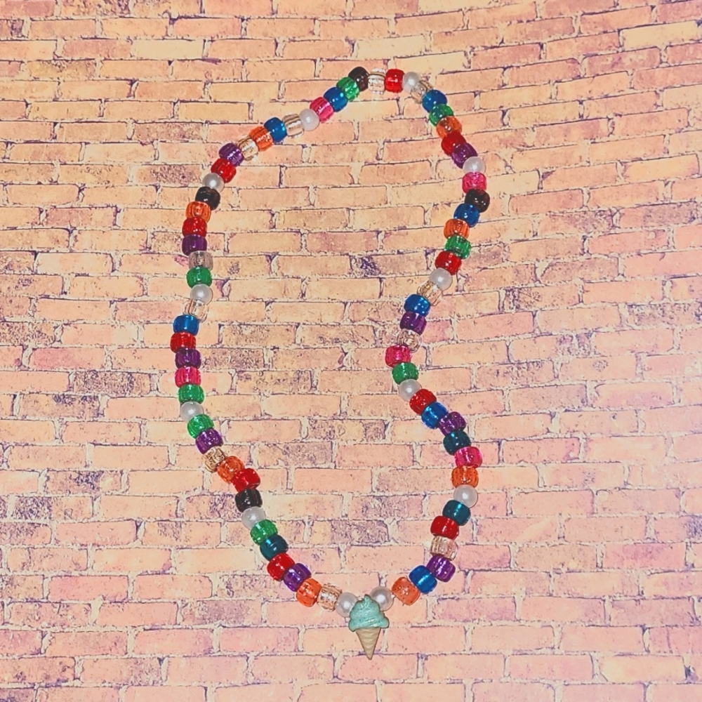 Ice cream charm Fun colorful pony beads